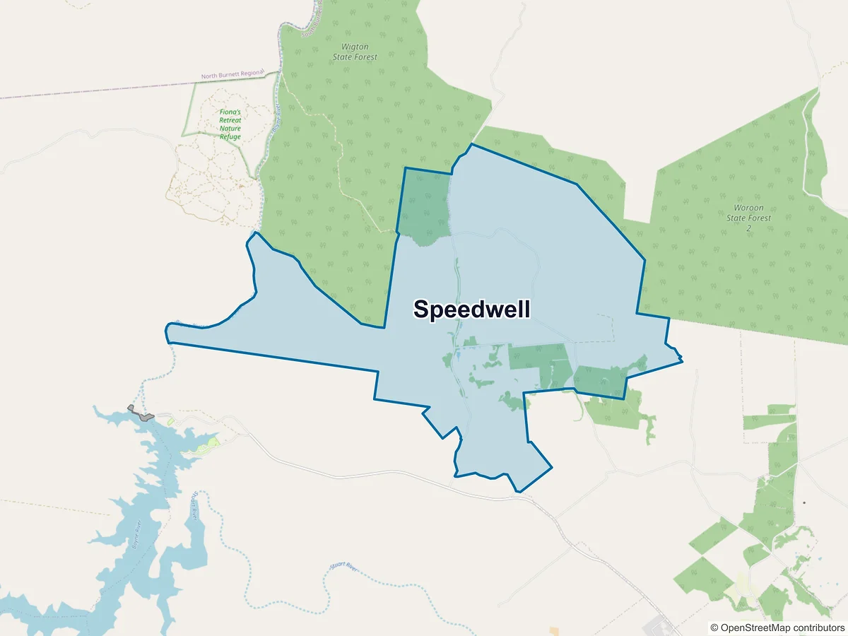 Map of Speedwell, QLD, Australia