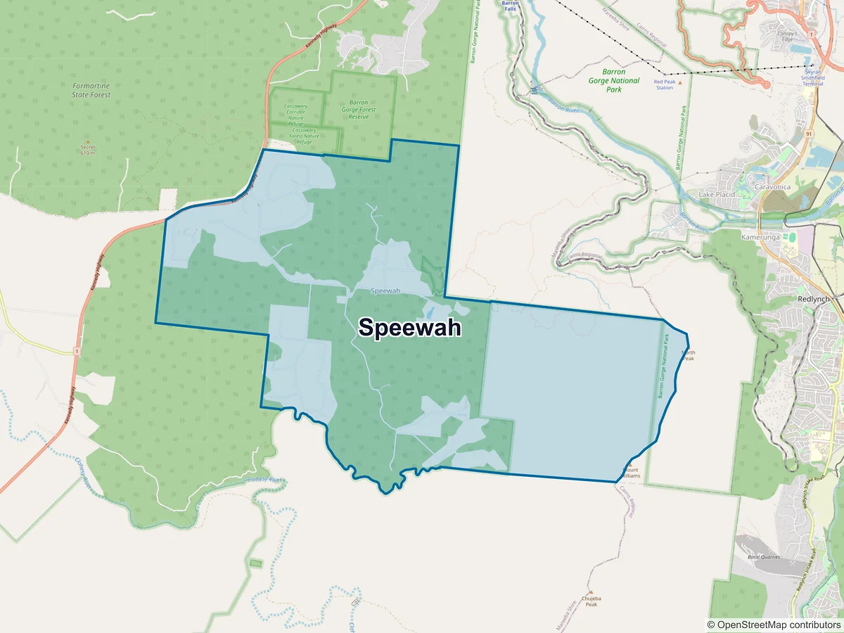 Map of Speewah, QLD, Australia