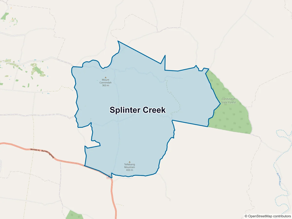 Map of Splinter Creek, QLD, Australia