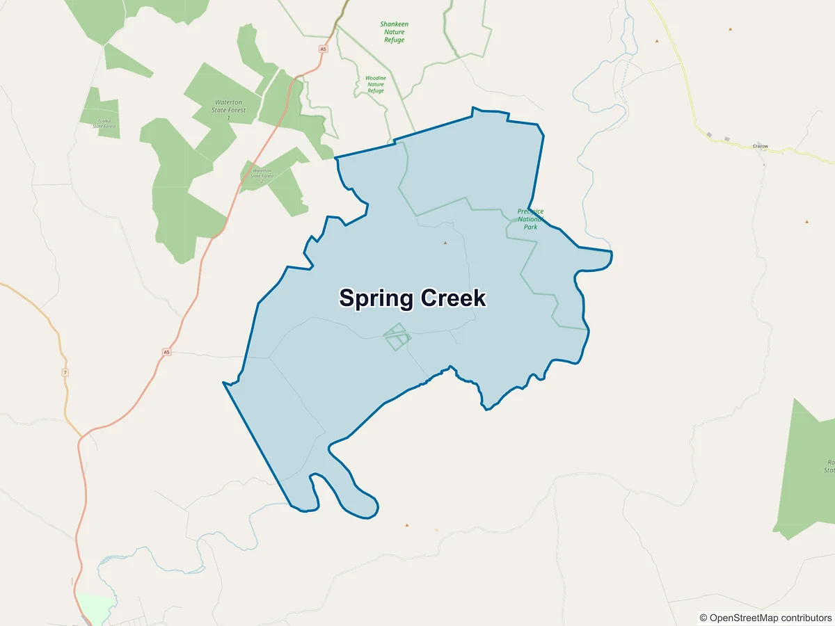 Map of Spring Creek, QLD, Australia