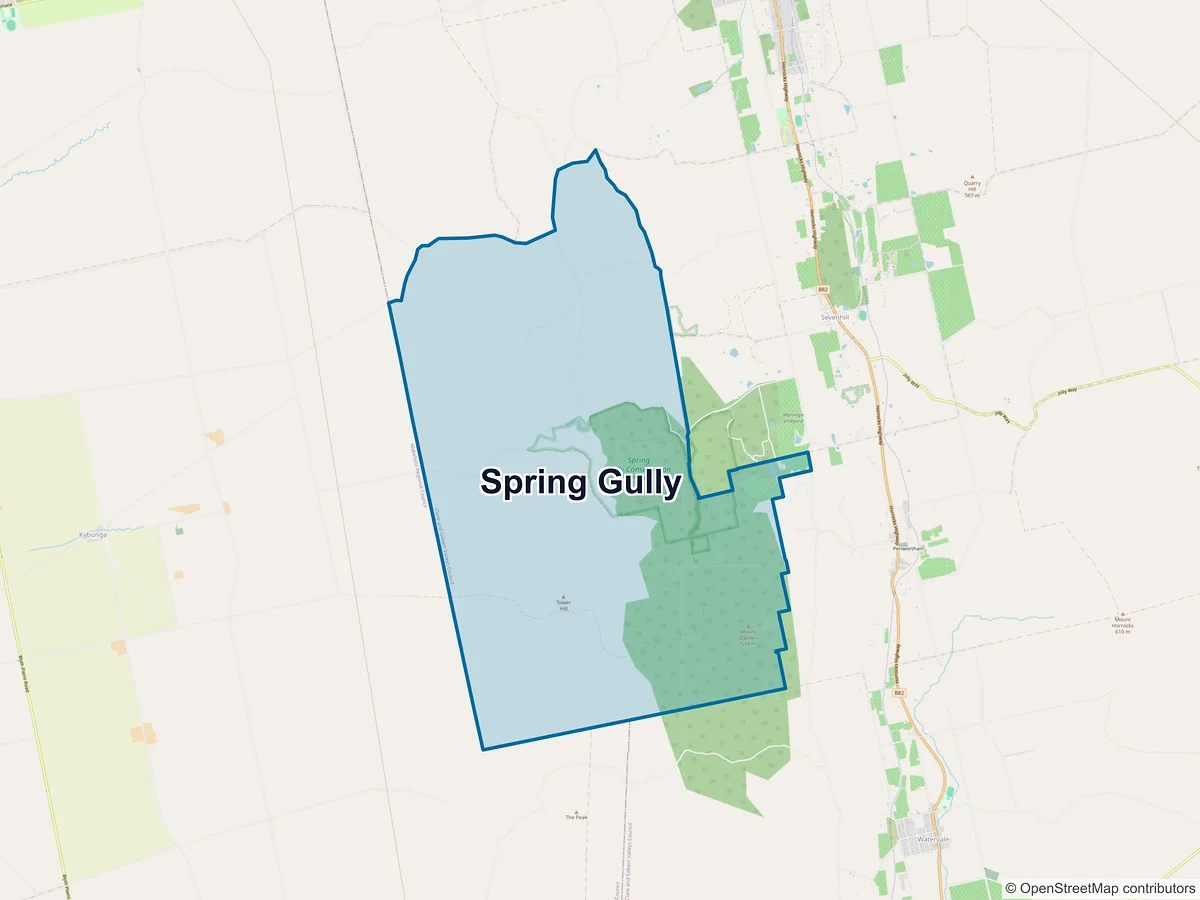 Map of Spring Gully, SA, Australia