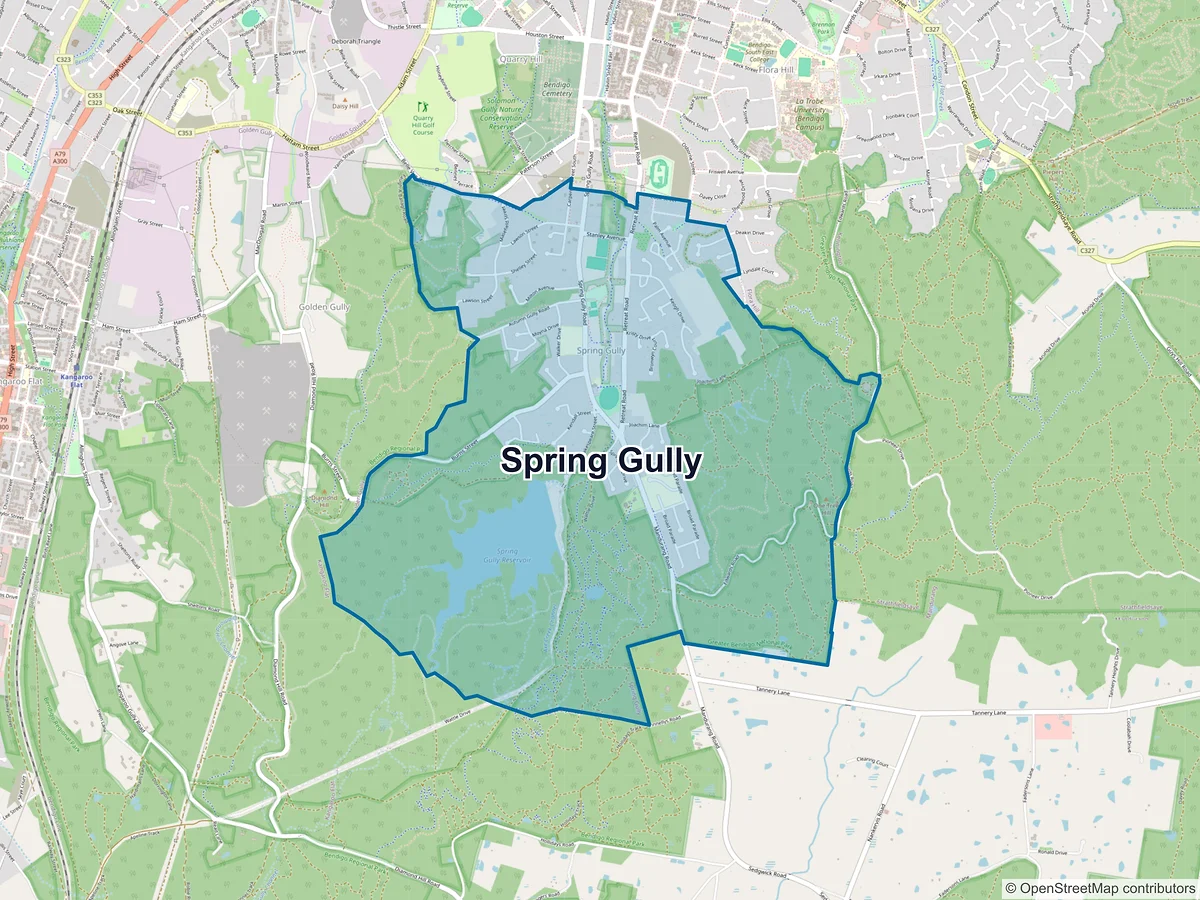 Map of Spring Gully, VIC, Australia