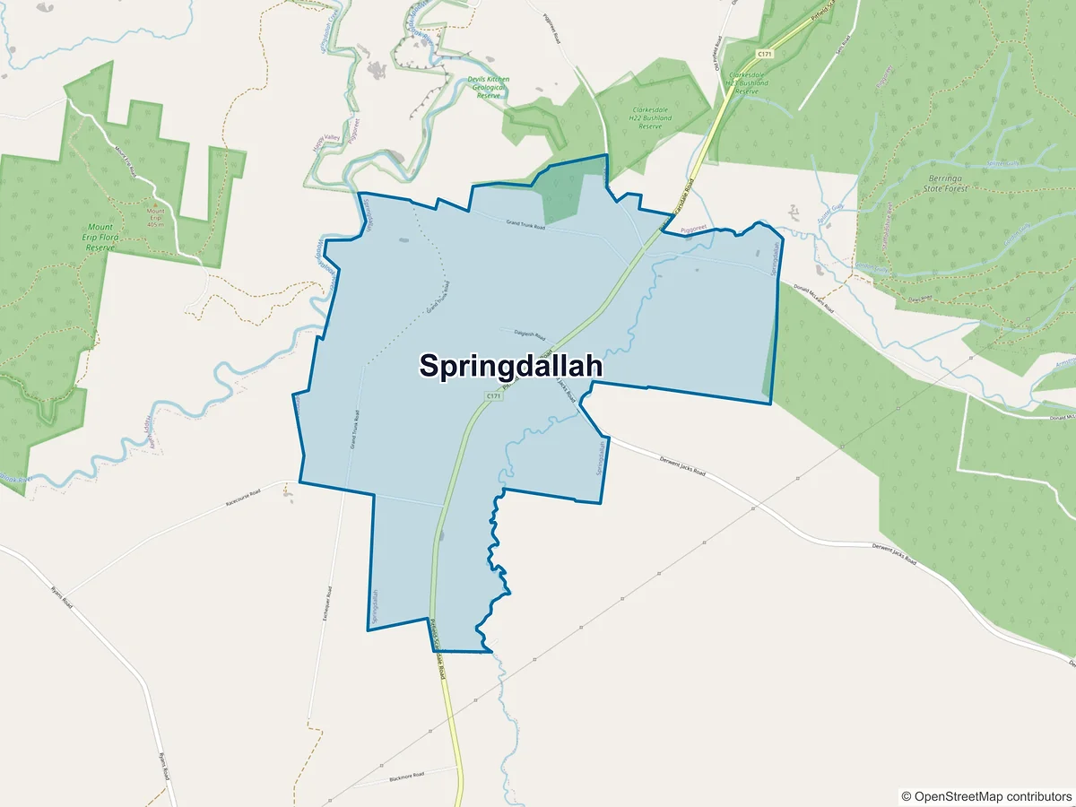 Map of Springdallah, VIC, Australia