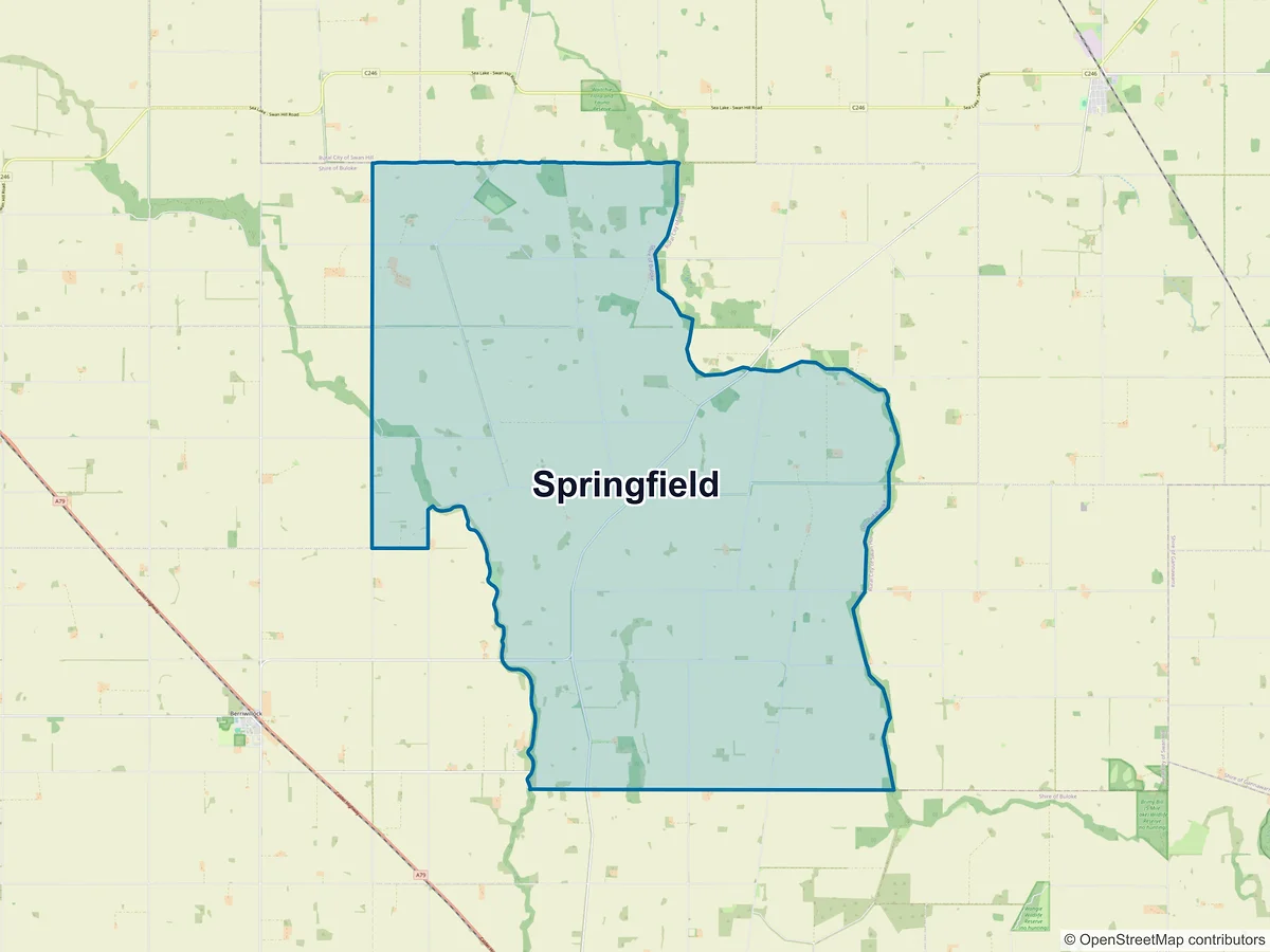 Map of Springfield, VIC, Australia