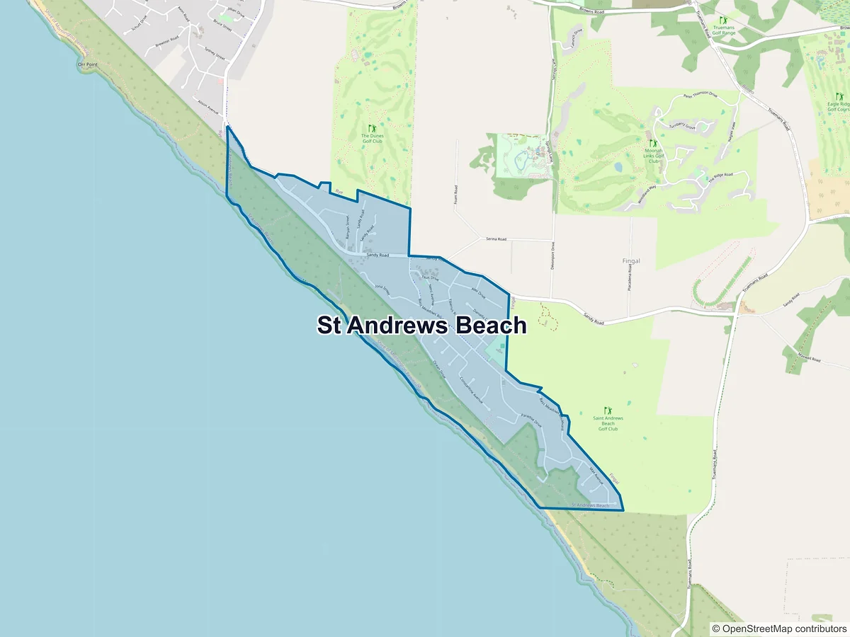 Map of St Andrews Beach, VIC, Australia