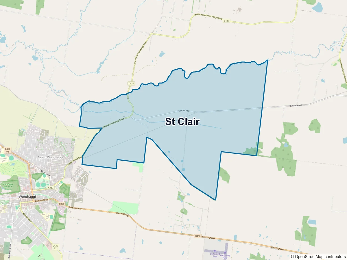 Map of St Clair, VIC, Australia