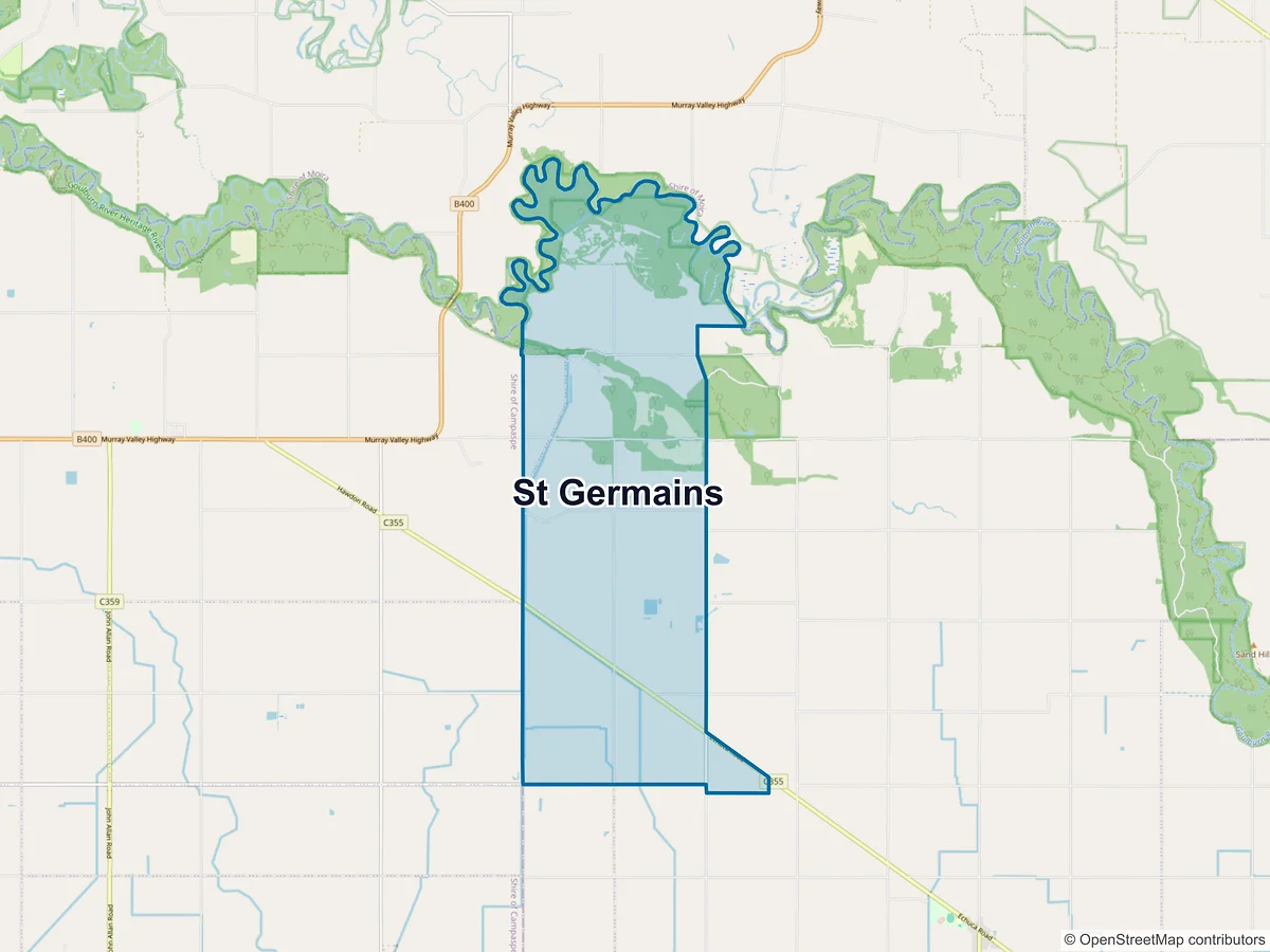 Map of St Germains, VIC, Australia