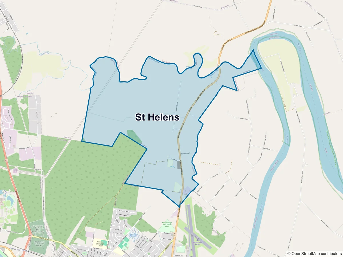 Map of St Helens, QLD, Australia