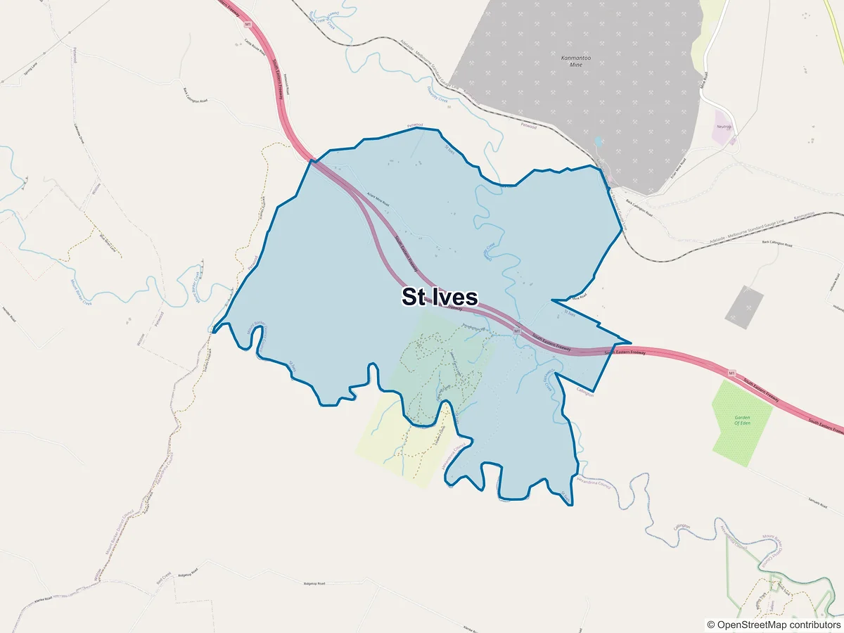 Map of St Ives, SA, Australia
