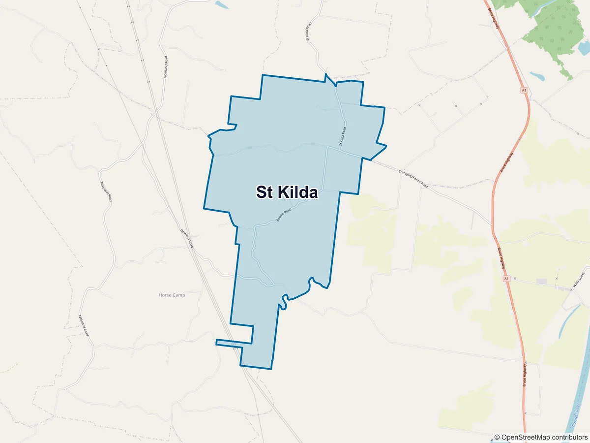 Map of St Kilda, QLD, Australia