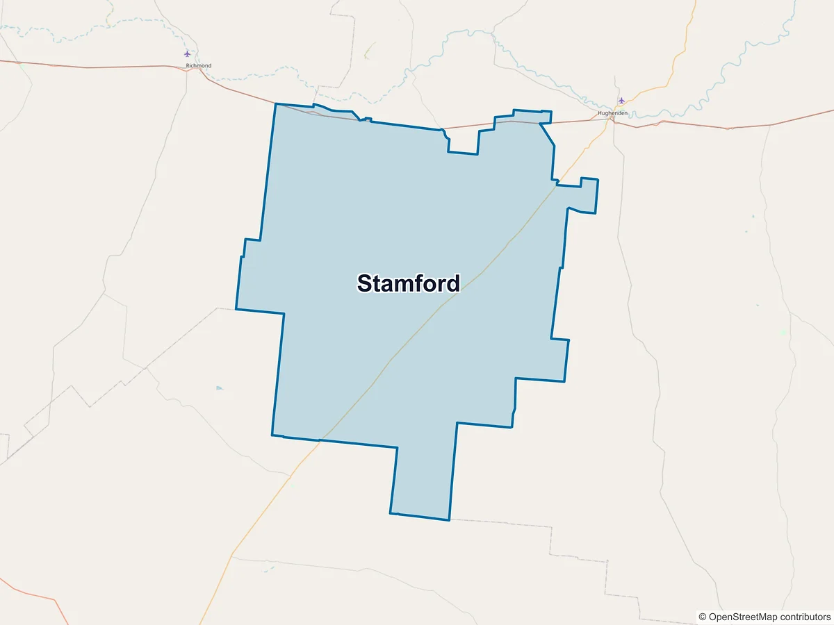 Map of Stamford, QLD, Australia