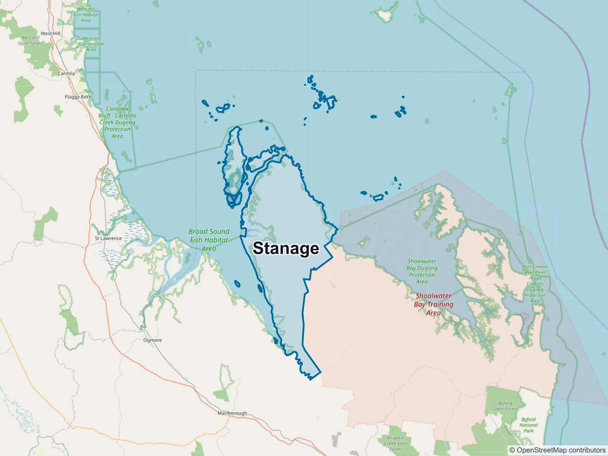 Map of Stanage, QLD, Australia