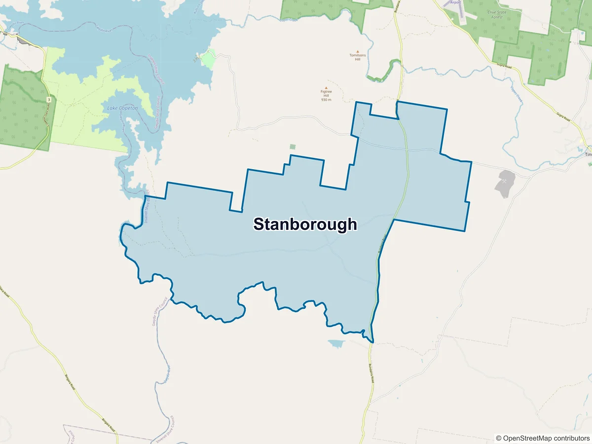 Map of Stanborough, NSW, Australia