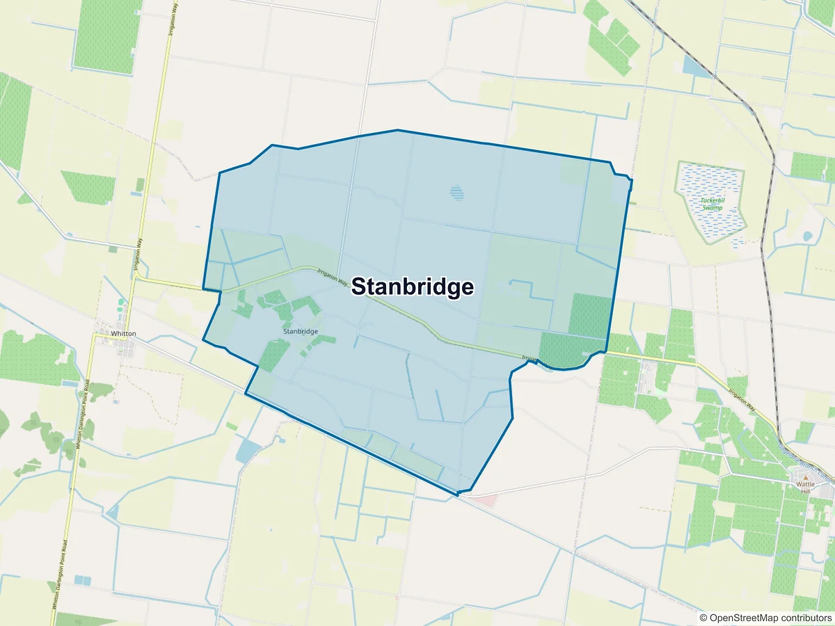 Map of Stanbridge, NSW, Australia