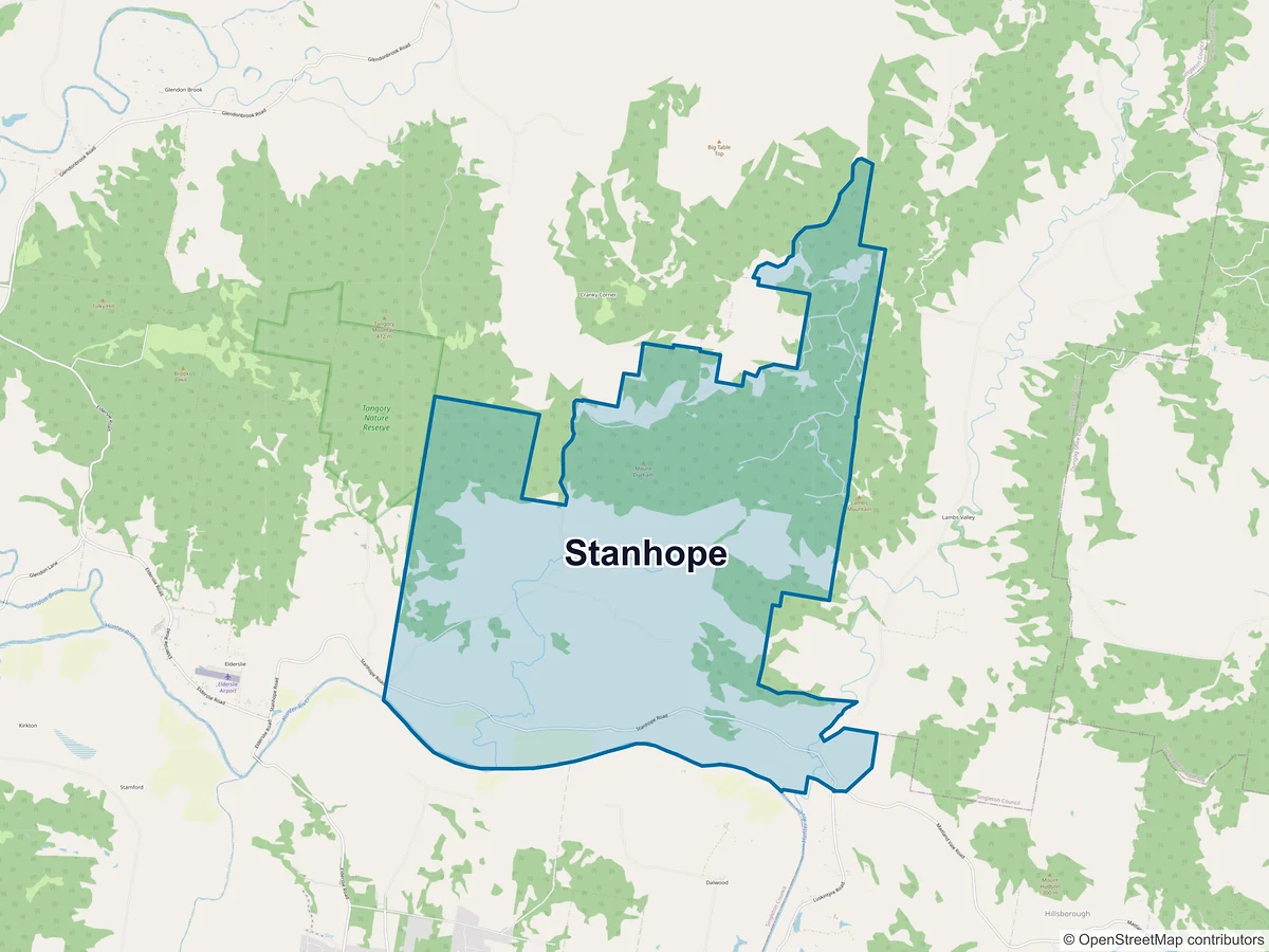 Map of Stanhope, NSW, Australia