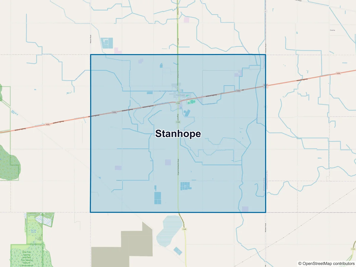 Map of Stanhope, VIC, Australia
