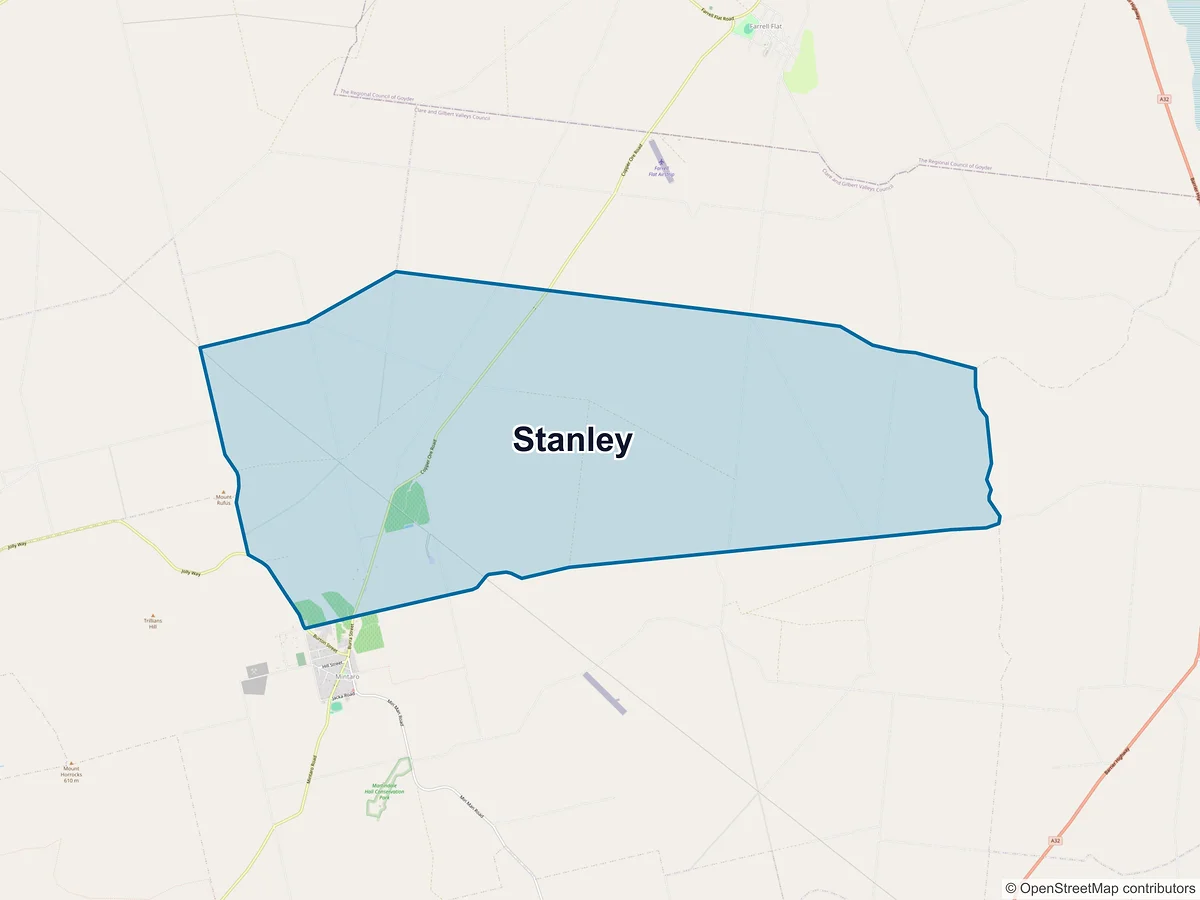 Map of Stanley, SA, Australia