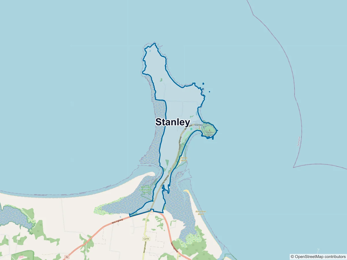 Map of Stanley, TAS, Australia