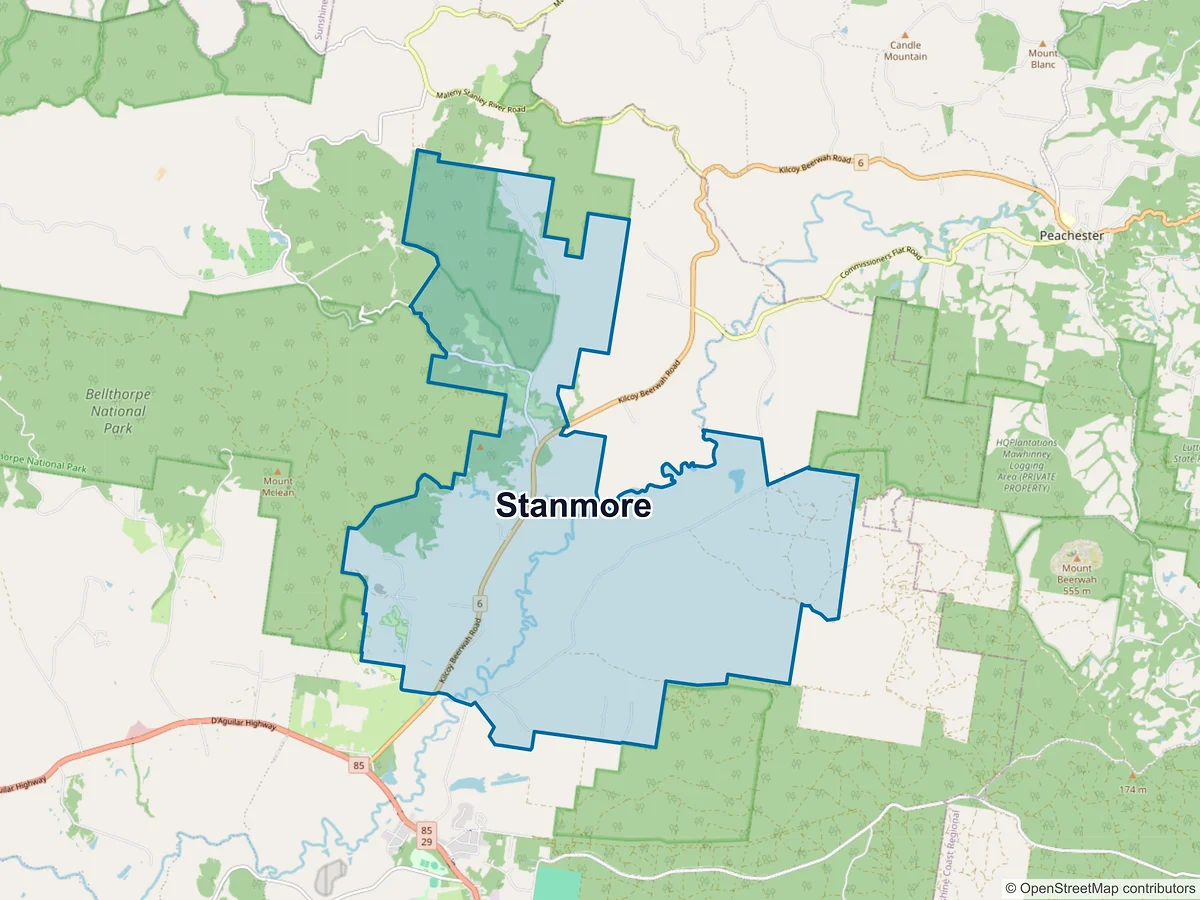 Map of Stanmore, QLD, Australia