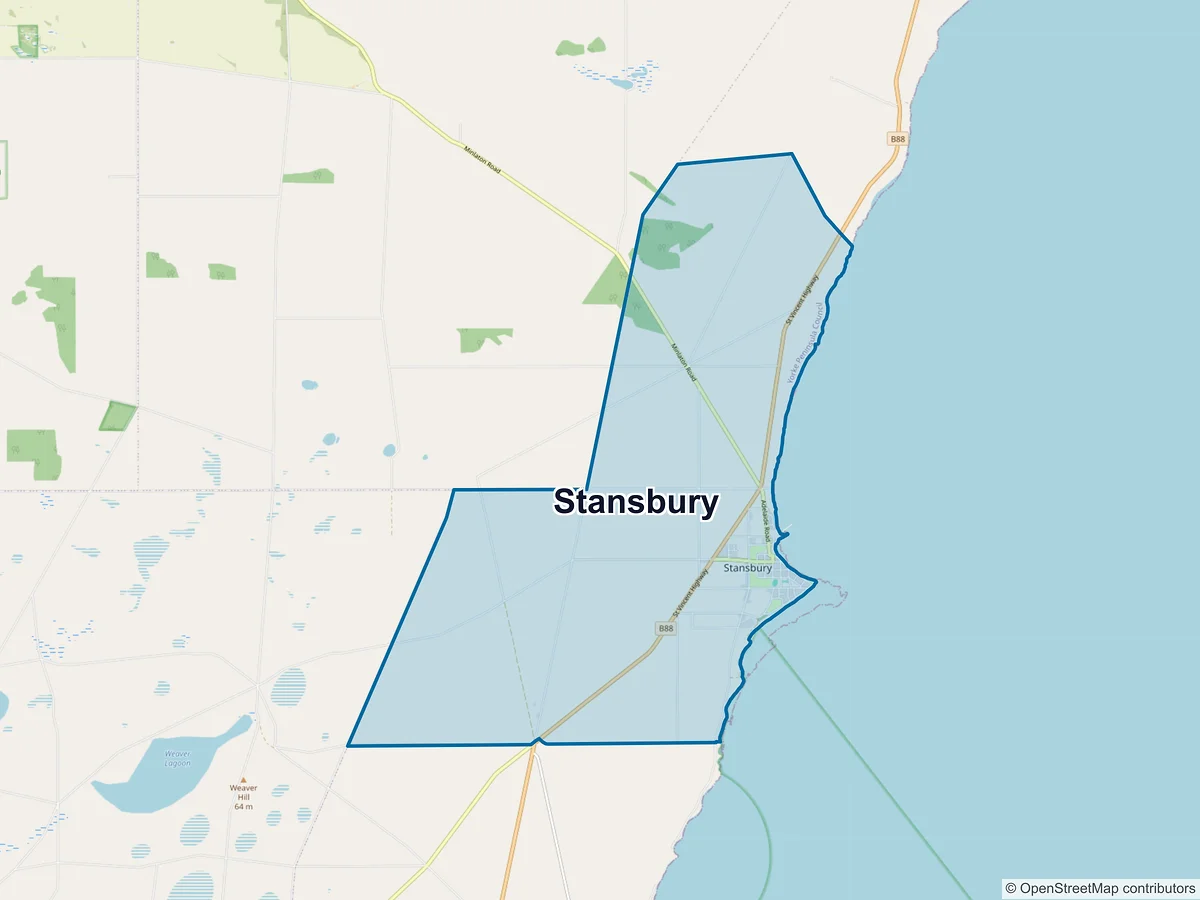Map of Stansbury, SA, Australia