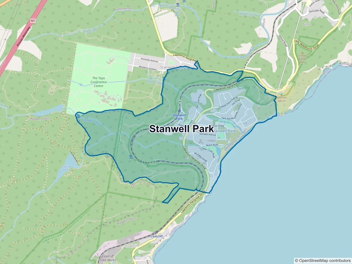 Map of Stanwell Park, NSW, Australia