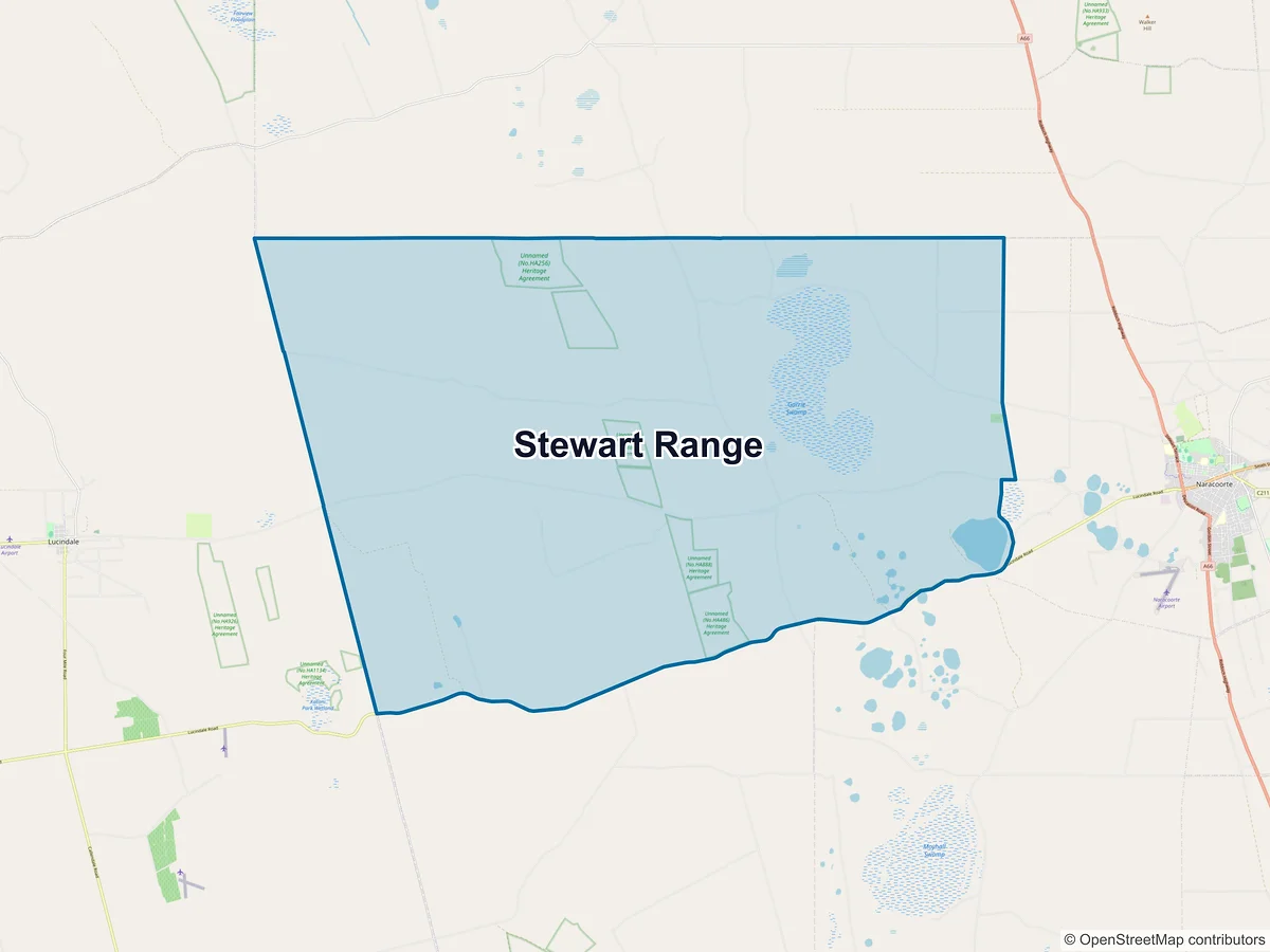 Map of Stewart Range, SA, Australia