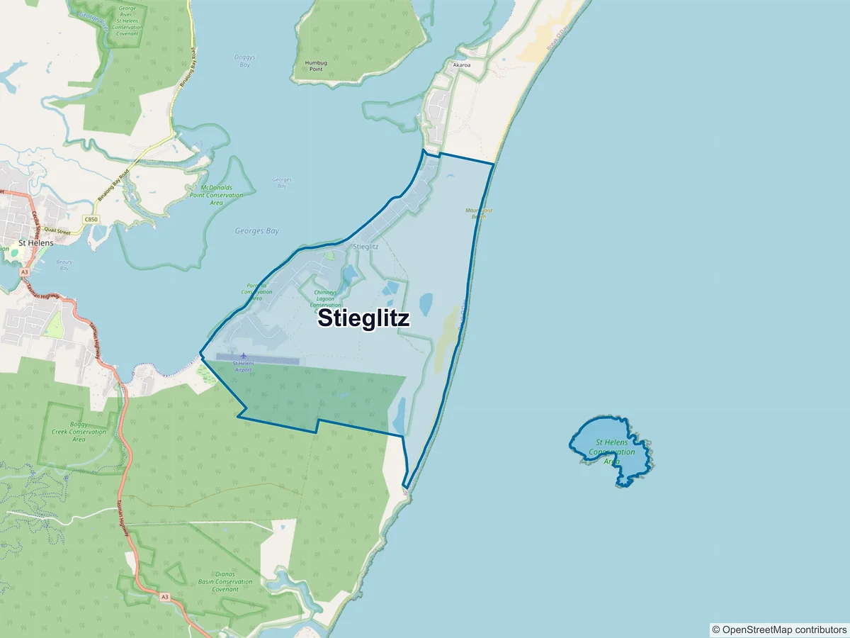 Map of Stieglitz, TAS, Australia