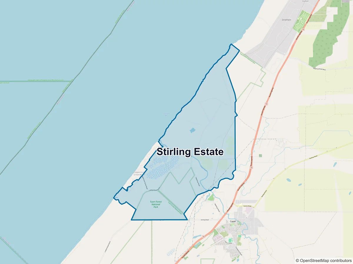 Map of Stirling Estate, WA, Australia