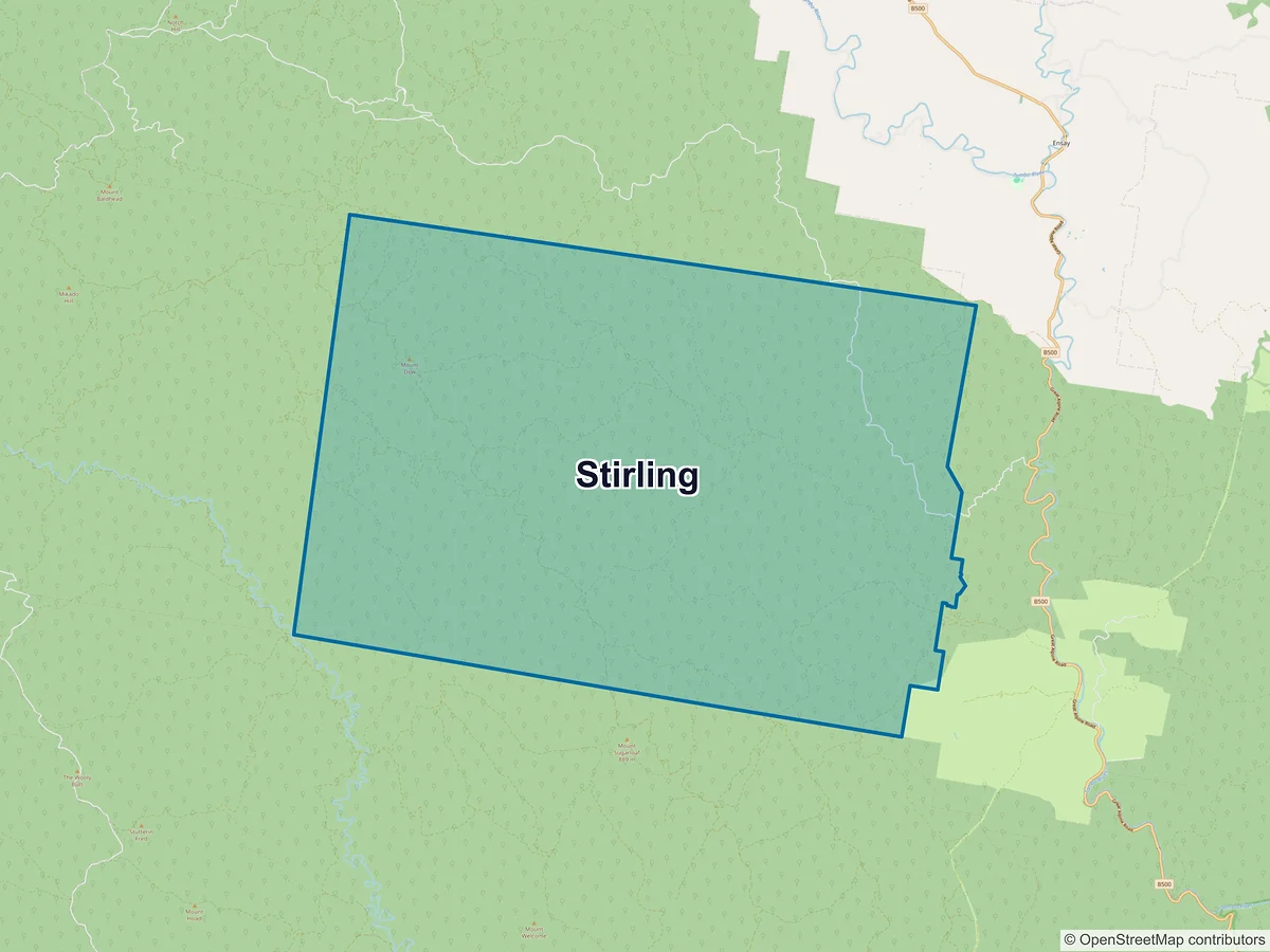 Map of Stirling, VIC, Australia