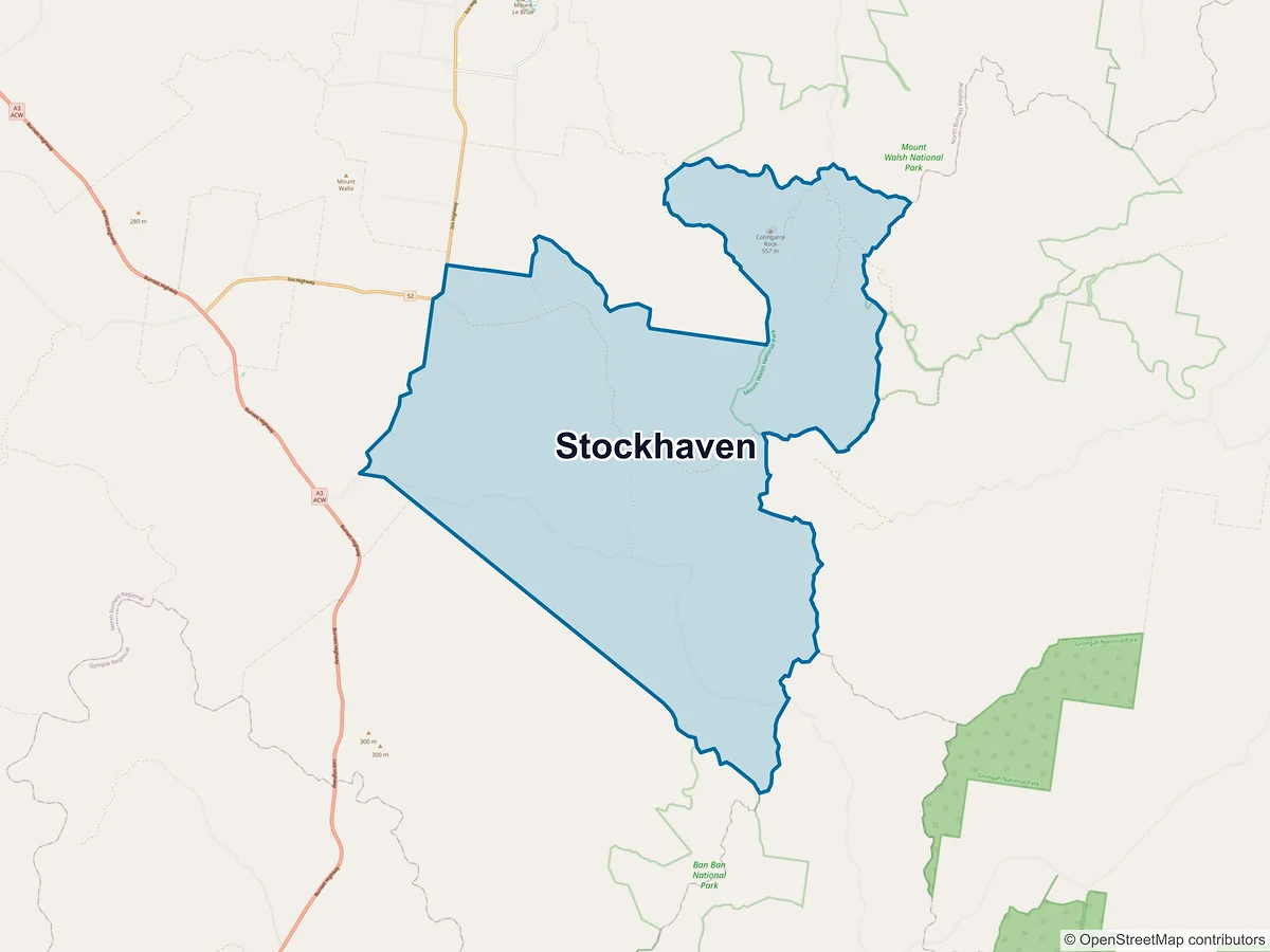 Map of Stockhaven, QLD, Australia