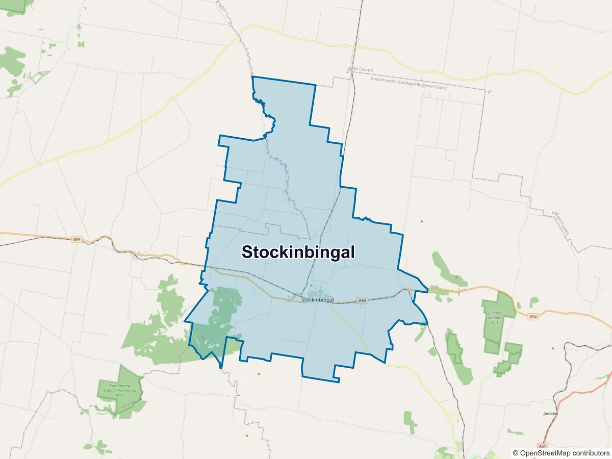 Map of Stockinbingal, NSW, Australia