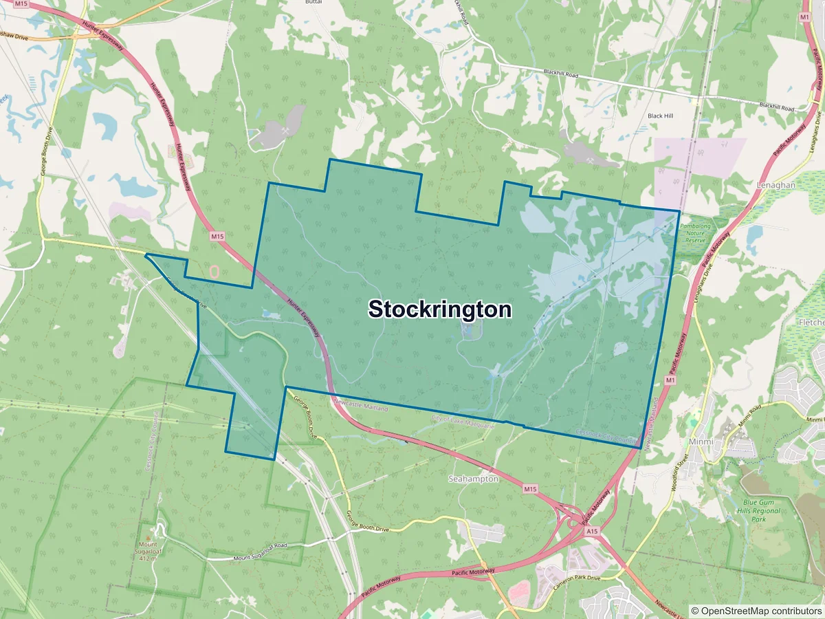 Map of Stockrington, NSW, Australia