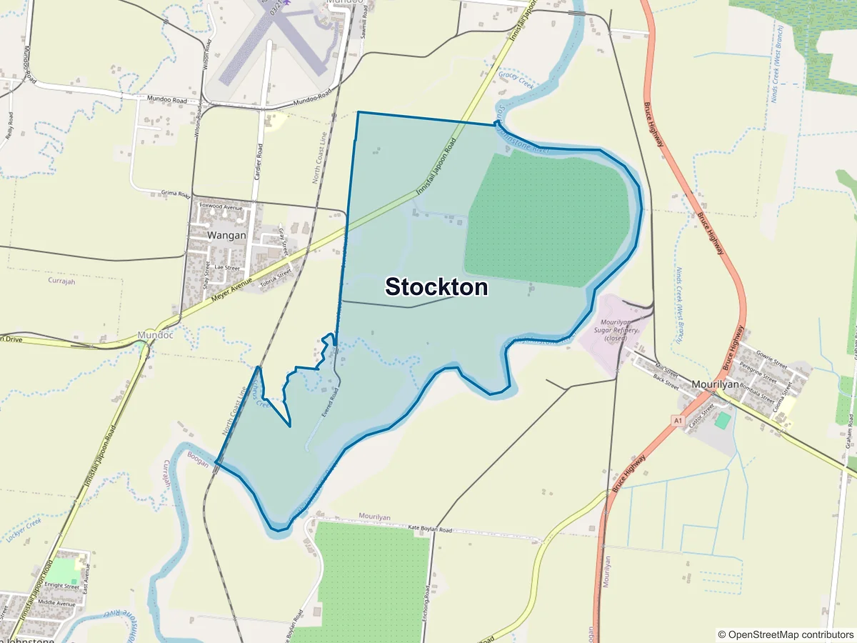 Map of Stockton, QLD, Australia