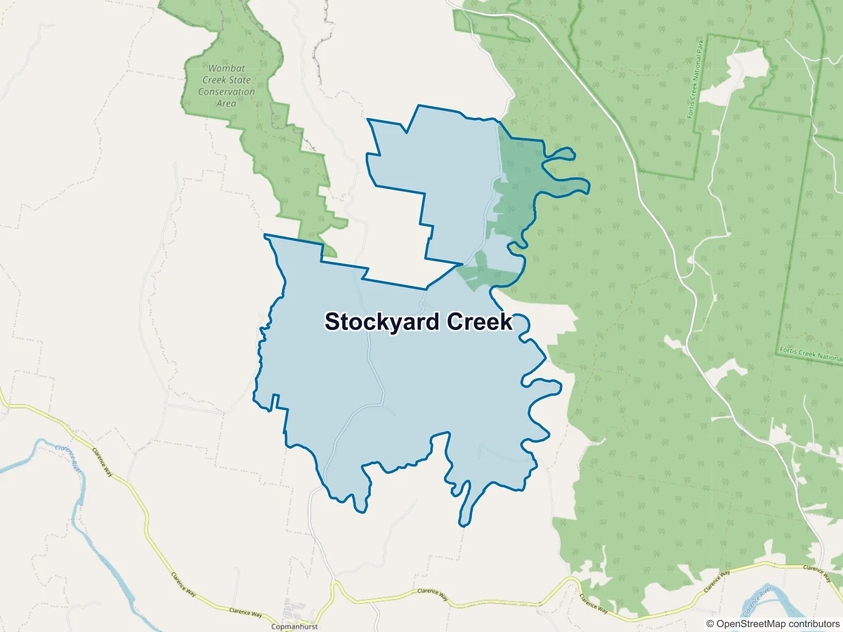 Map of Stockyard Creek, NSW, Australia