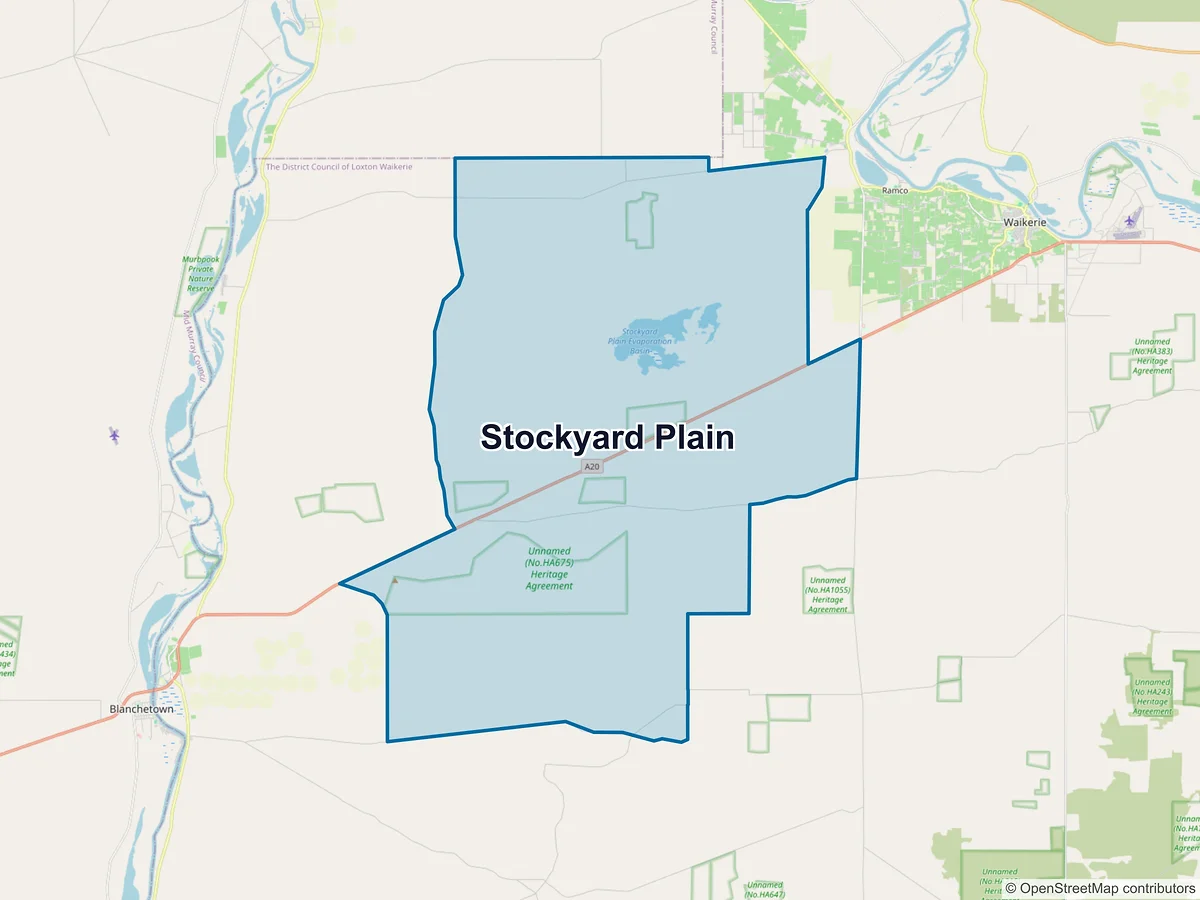 Map of Stockyard Plain, SA, Australia