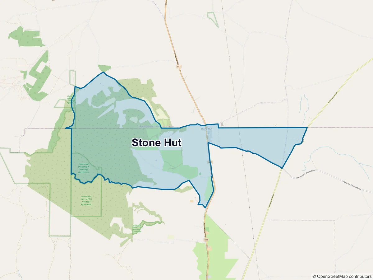 Map of Stone Hut, SA, Australia