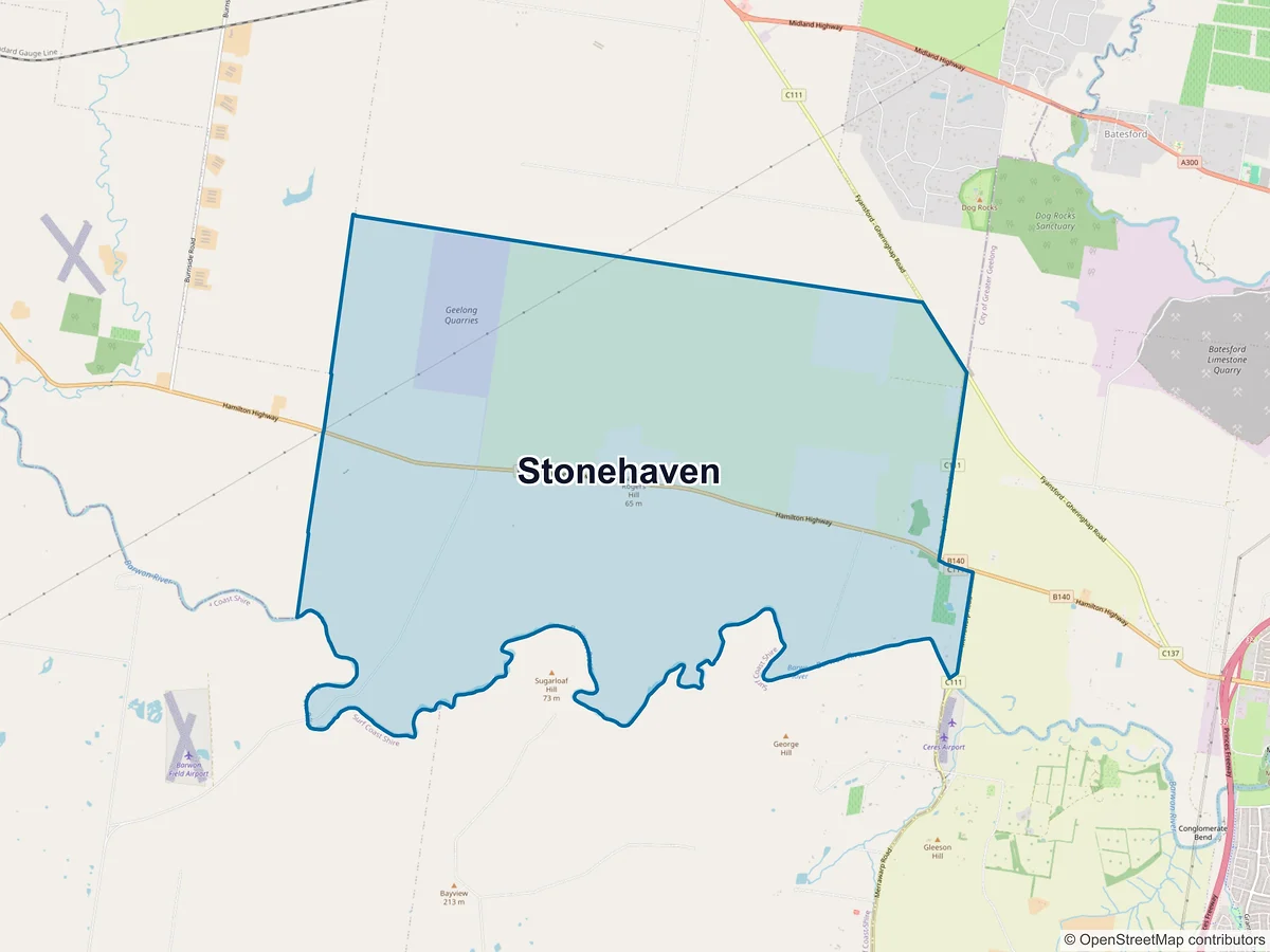 Map of Stonehaven, VIC, Australia