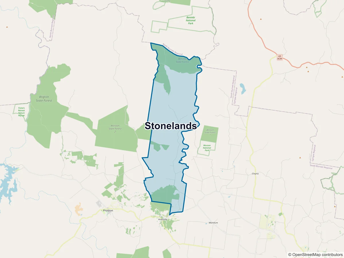 Map of Stonelands, QLD, Australia