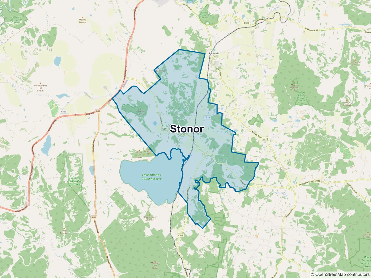 Map of Stonor, TAS, Australia