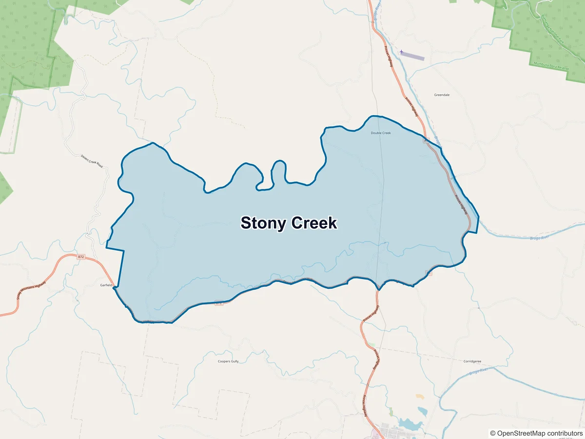 Map of Stony Creek, NSW, Australia