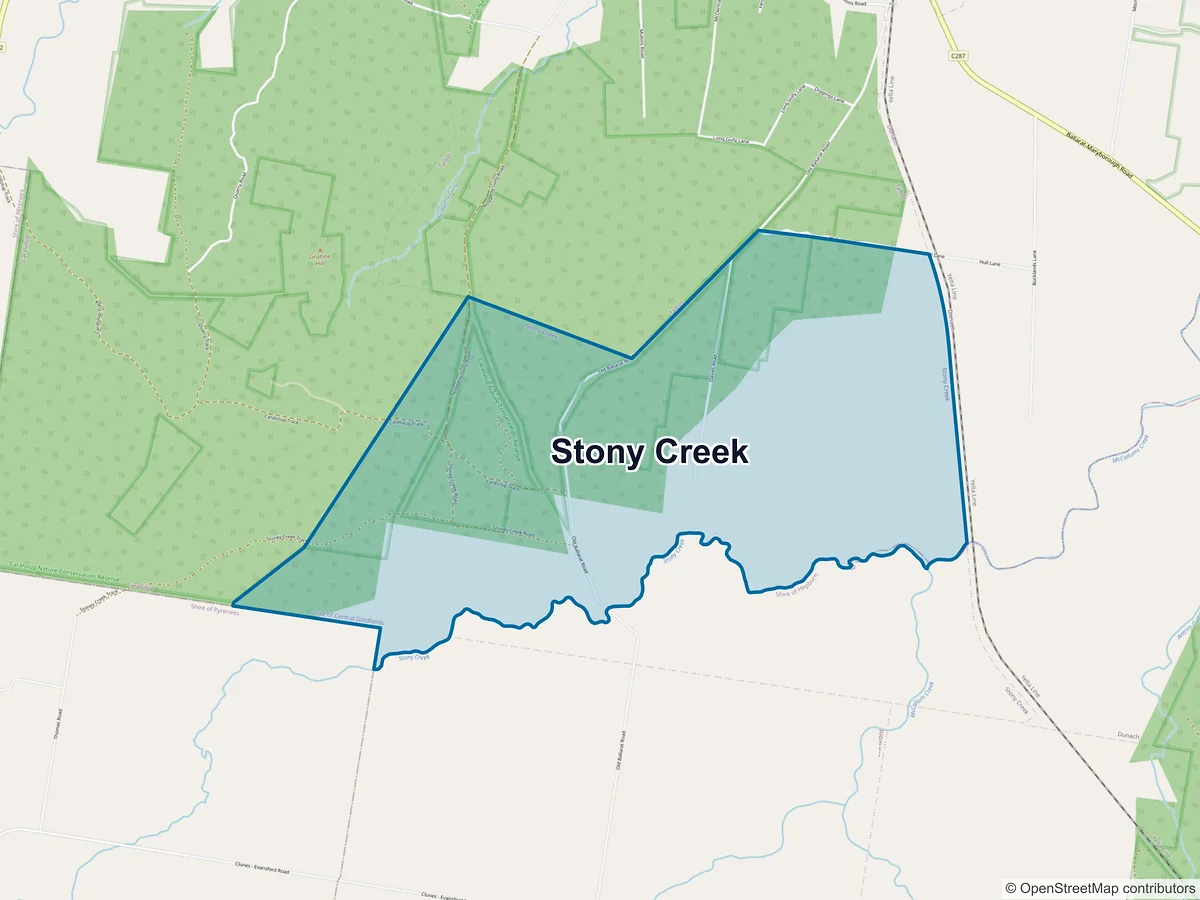 Map of Stony Creek, VIC, Australia