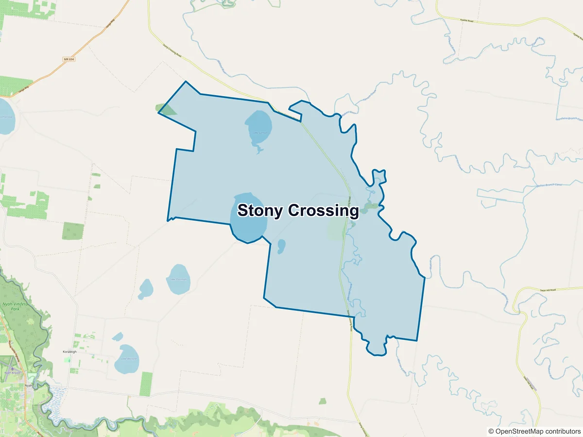 Map of Stony Crossing, NSW, Australia