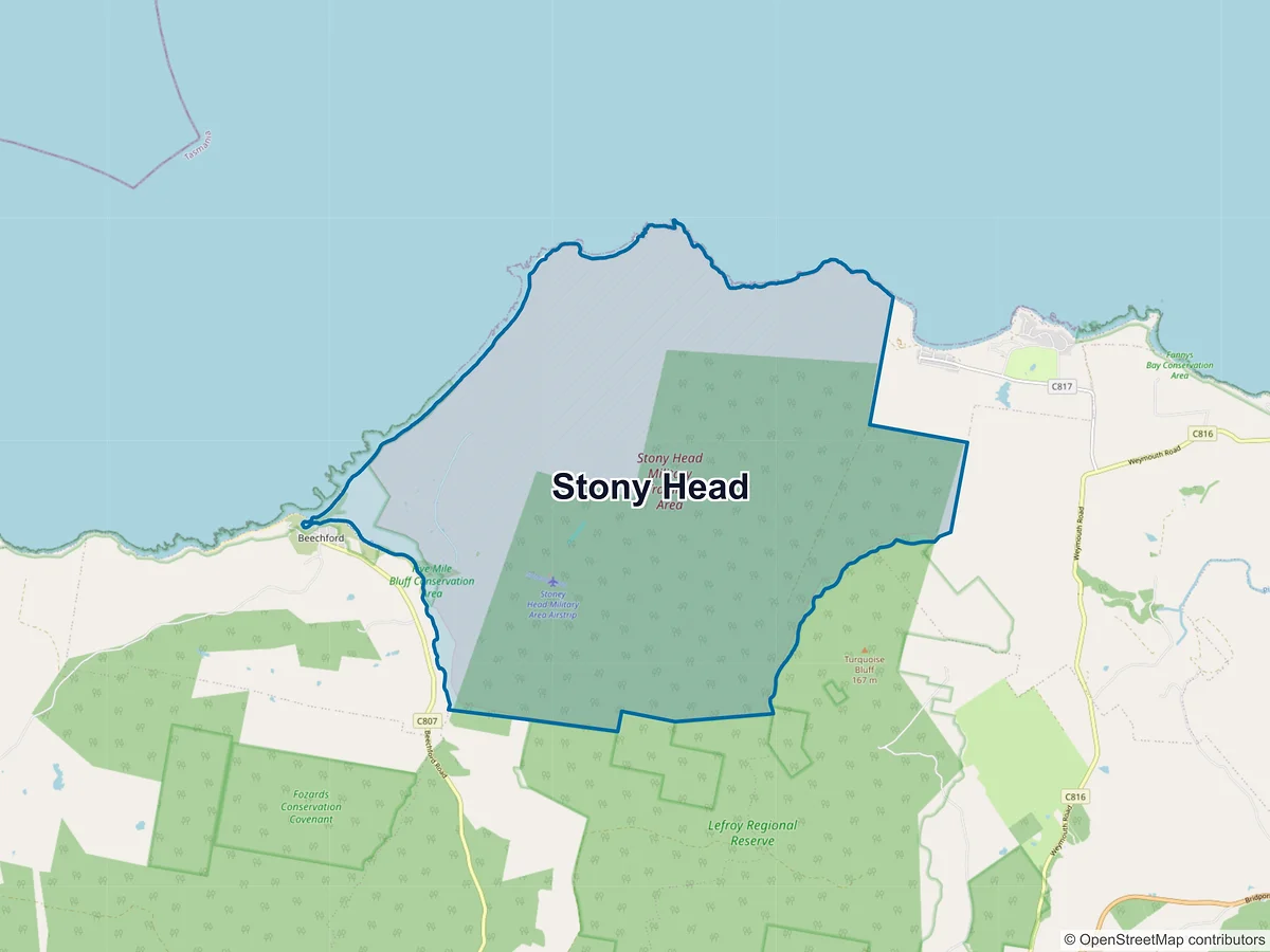 Map of Stony Head, TAS, Australia