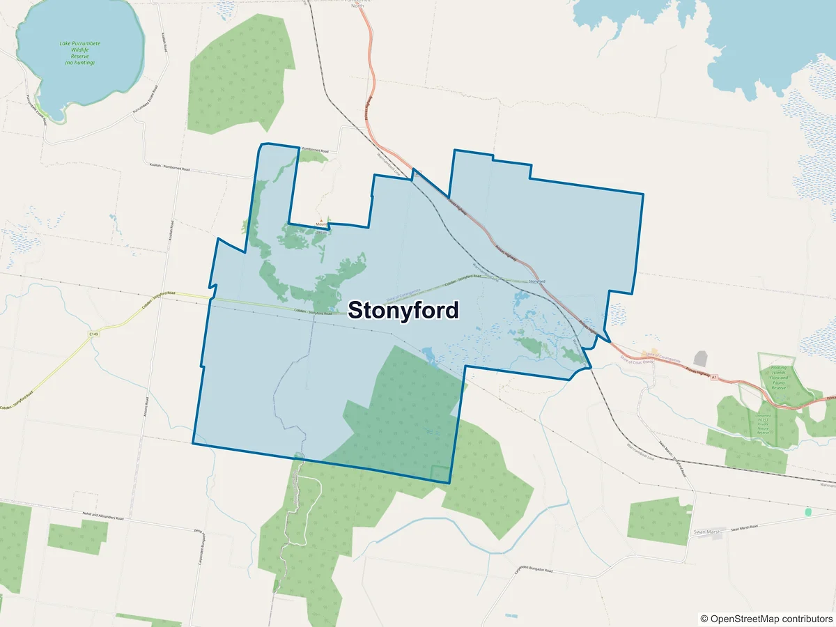 Map of Stonyford, VIC, Australia