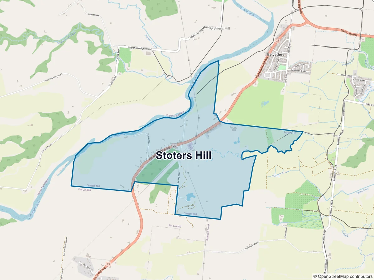 Map of Stoters Hill, QLD, Australia