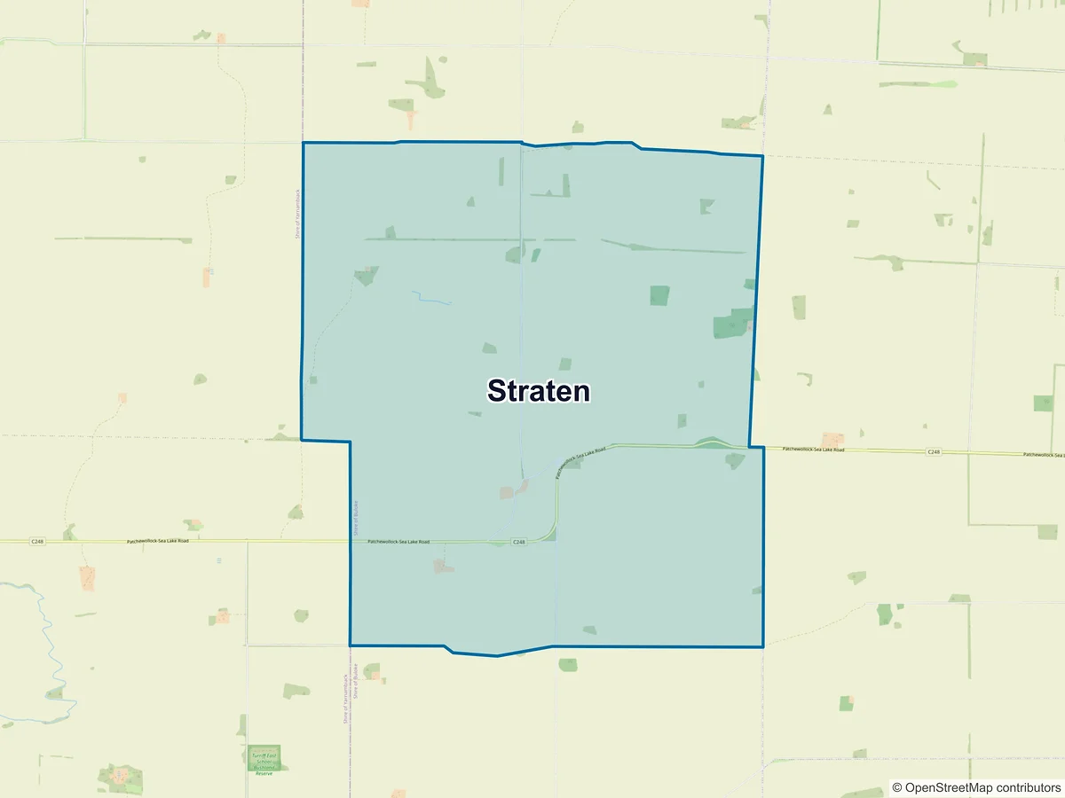 Map of Straten, VIC, Australia