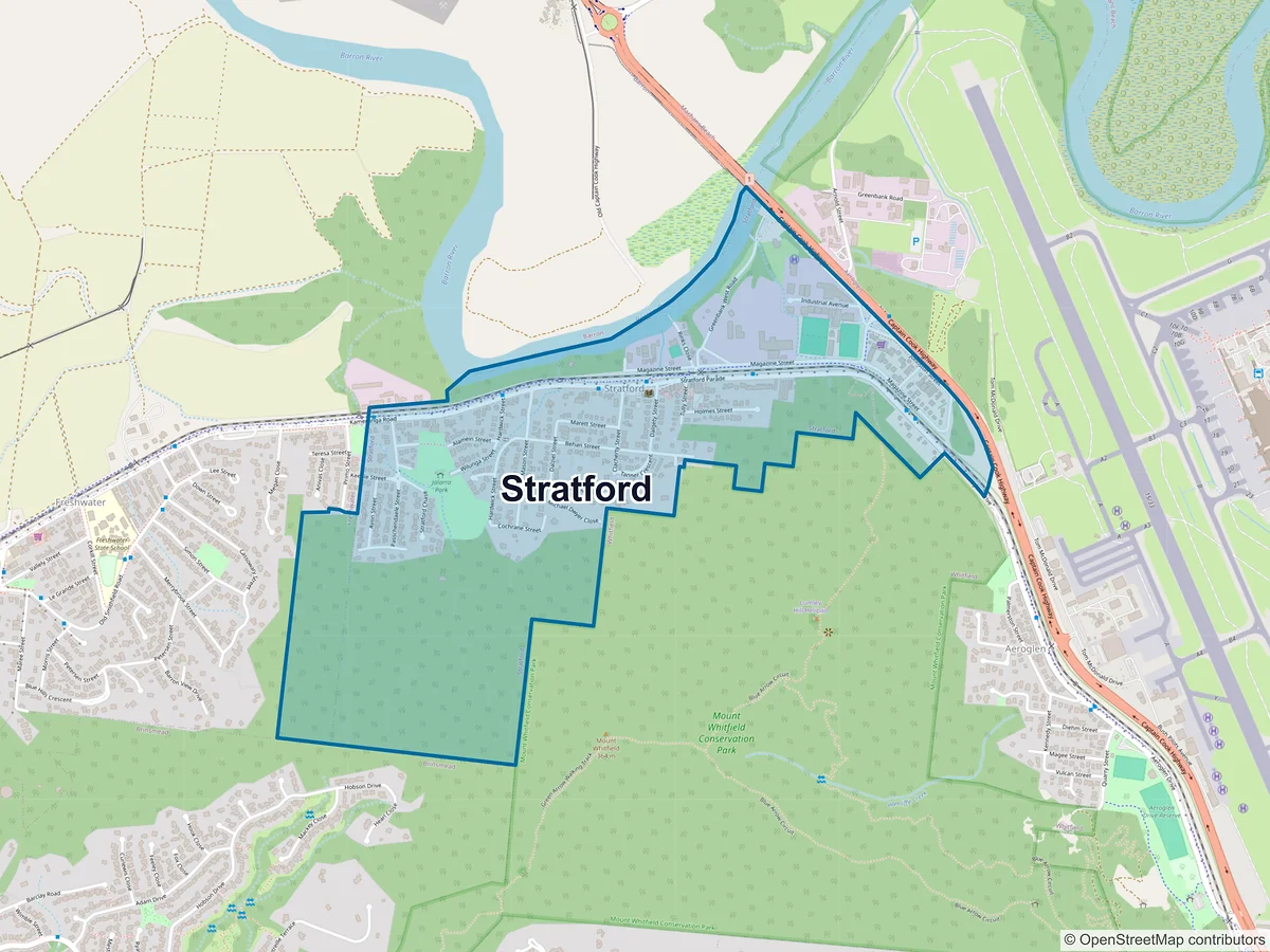 Map of Stratford, QLD, Australia