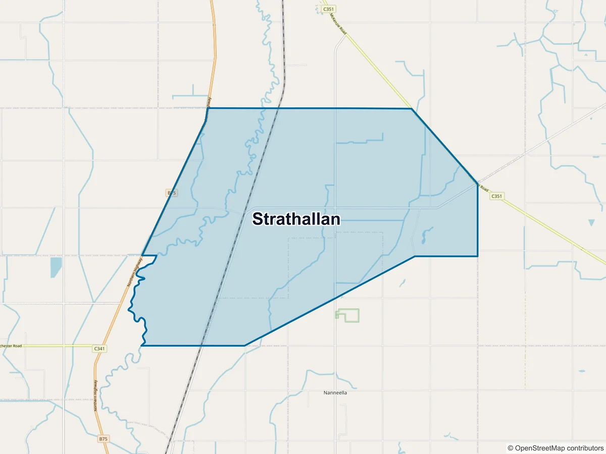 Map of Strathallan, VIC, Australia