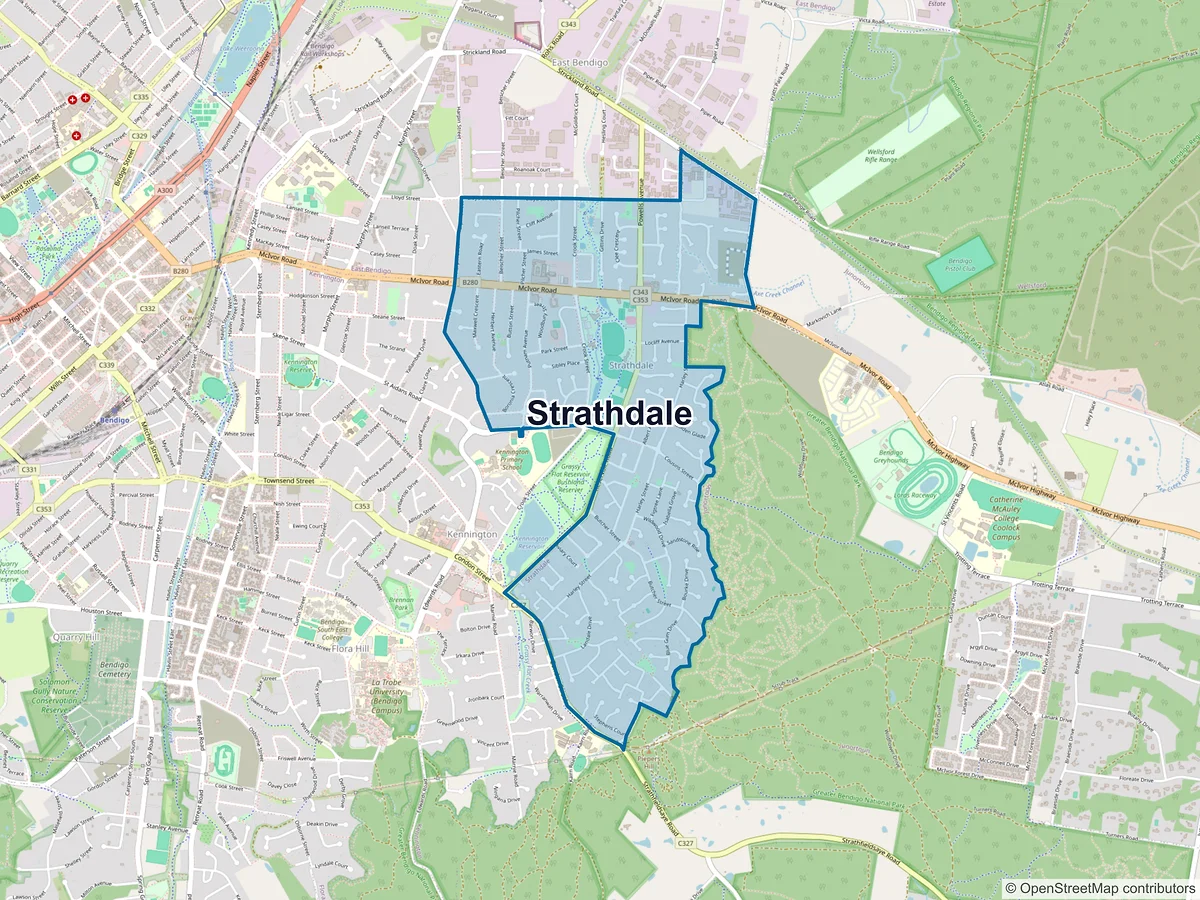 Map of Strathdale, VIC, Australia