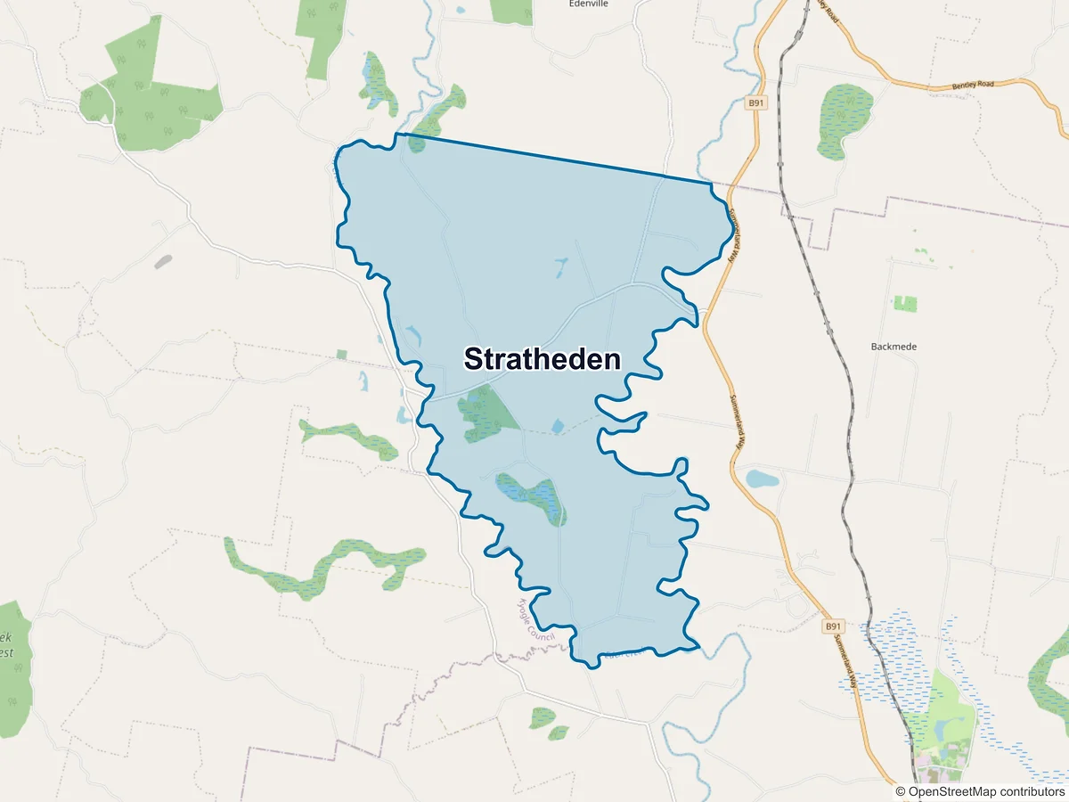 Map of Stratheden, NSW, Australia